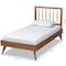 Baxton Studio Toru Mid-Century Modern Ash Walnut Finished Wood Twin Size Platform Bed 180-11108-11159-Zoro - alternate 9